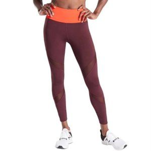 Athleta Leggings Size Extra Small XS‎ Burgundy Red Tenacity 7/8 Tight Powerlift